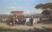 Louis emile pinel de Grandchamp Femme turque en promenade huile sur panneau (mk32) oil painting